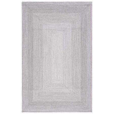 Safavieh 5 x 5 ft. Braided Round Hand Woven Rug; Grey BRA220F-5R